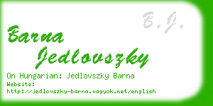 barna jedlovszky business card